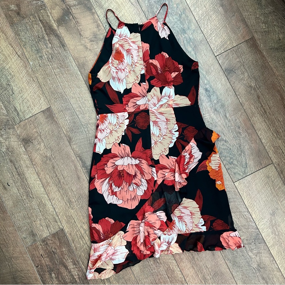 GUESS - Kersten Ruffled Floral Sheath Dress Floral Print Size - M - Picture 5 of 7